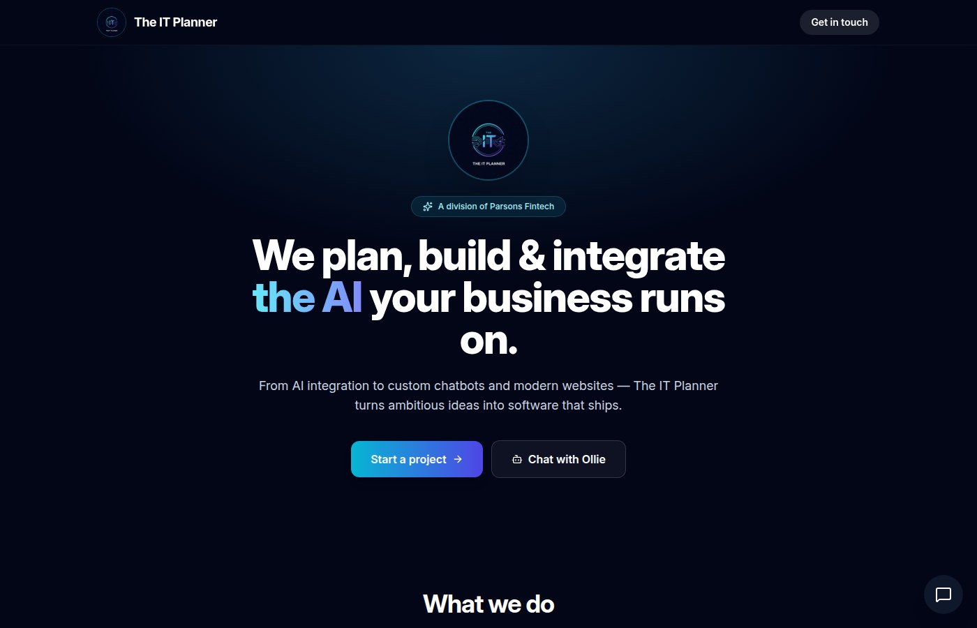 The IT Planner screenshot